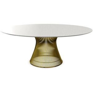 KNOLL table ronde PLATNER Ø 180 cm (Or 18k / Statuarietto - Métal / marbre) - Publicité