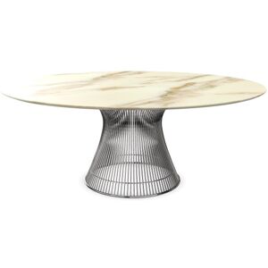 KNOLL table ronde PLATNER Ø 180 cm (Nickel / Calacatta - Métal / marbre) - Publicité