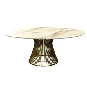 KNOLL table ronde PLATNER Ø 180 cm (Bronze / Calacatta - Métal / marbre) - Publicité