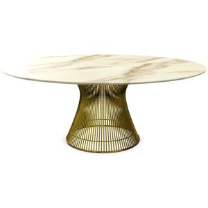 KNOLL table ronde PLATNER Ø 180 cm (Or 18k / Calacatta - Métal / marbre)