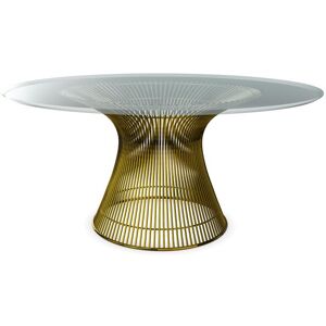 KNOLL table ronde PLATNER Ø 152 cm (Or 18k / Transparent - Métal / Cristal)