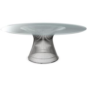 KNOLL table ronde PLATNER Ø 180 cm (Nickel / Transparent - Métal / Cristal) - Publicité