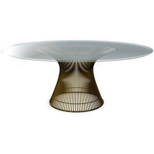 KNOLL table ronde PLATNER Ø 180 cm (Bronze / Transparent - Métal / Cristal) - Publicité