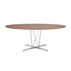 KARTELL table ovale VISCOUNT OF WOOD 192 x 118 cm (Plateau en noyer, structure chromée - bois et métal) - Publicité