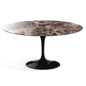 KNOLL table ronde TULIP Ø 152 cm collection Eero Saarinen (Base noire / plateau Rouge Rubis - marbre et aluminium) - Publicité