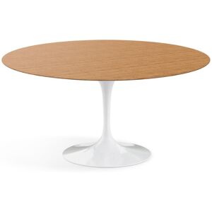 KNOLL table ronde TULIP Ø 152 cm collection Eero Saarinen (Base blanche / plateau en teak - Bois et aluminium) - Publicité