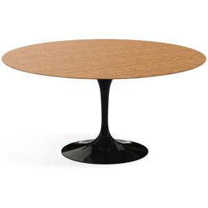 KNOLL table ronde TULIP Ø 152 cm collection Eero Saarinen (Base noire / plateau en teak - Bois et aluminium) - Publicité