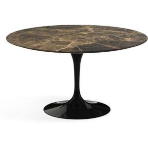 KNOLL table ronde TULIP Ø 137 cm collection Eero Saarinen (Base nera / piano Brown Emperador satinato - marbre et aluminium)