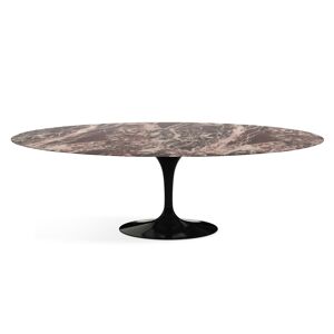 KNOLL table ovale TULIP collection Eero Saarinen 244x137 cm (Base nera / piano Rosso Rubino - marbre et aluminium)