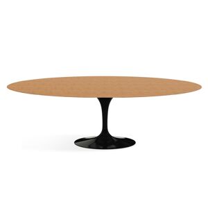 KNOLL table ovale TULIP collection Eero Saarinen 244x137 cm (Base noire / plateau en teak - Bois et aluminium) - Publicité