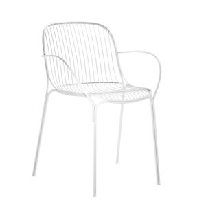 KARTELL chaise avec accoudoirs pour l'extérieur HIRAY (Blanc - Acier verni) - Publicité
