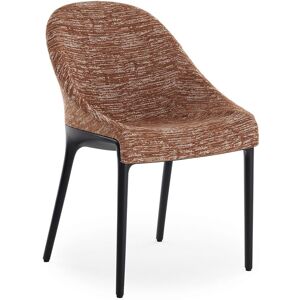 KARTELL chaise ELEGANZA ELA tissu MELANGE (Base noire, tissu rouille - Technopolymère thermoplastique recyclé et tissu) - Publicité