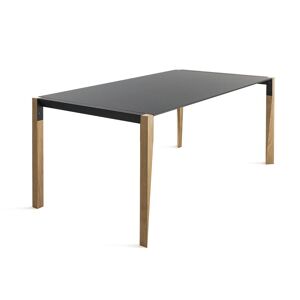 HORM table rectangulaire TANGO avec plateau en Fenix noir (190 x 90 cm chêne naturel - Bois massift et Fenix) - Publicité