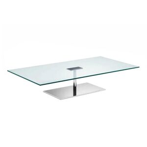 TONELLI table basse rectangulaire FARNIENTE (150 x 80 x h 40 cm - verre transparent) - Publicité