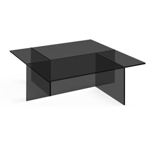 TONELLI table basse carré SESTANTE (150 x 150 x h 36 cm - Verre fumé) - Publicité