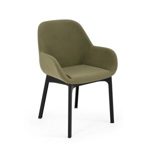 KARTELL fauteuil CLAP AQUACLEAN (Base noire, siège vert - Tissu et technopolymère thermoplastique) - Publicité