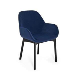 KARTELL fauteuil CLAP AQUACLEAN (Base nera, siège bleu - Tissu et technopolymère thermoplastique) - Publicité