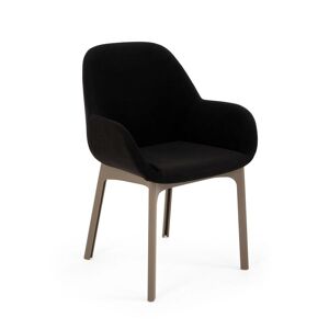 KARTELL fauteuil CLAP AQUACLEAN (Base tortoise, siège noire - Tissu et technopolymère thermoplastique) - Publicité