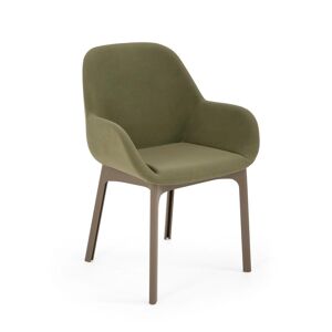 KARTELL fauteuil CLAP AQUACLEAN (Base tortoise, siège vert - Tissu et technopolymère thermoplastique) - Publicité