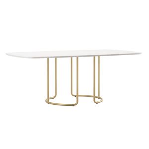 ALMA DESIGN table ovale SCALA 200 x 110 cm (Couleur au choix - Plateau en lamine melamine et base en acier peint)