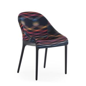 KARTELL chaise ELEGANZA ELA tissu MISSONI (Base noire, tissu Color Black - Technopolymère thermoplastique recyclé et tissu recyclé) - Publicité