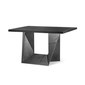 ALMA DESIGN table avec la base calamine CLINT (140 x 140 cm - Plateau en contreplaqué de frêne teinté noir) - Publicité