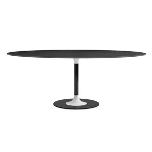 KARTELL table ovale THIERRY XXL (Noir - Verre trempe peint et metal)