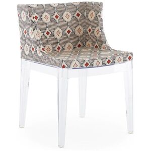 KARTELL fauteuil MADEMOISELLE RUBELLI QUATREFOIL (Base transparent, siège crème - Tissu et polycarbonate) - Publicité