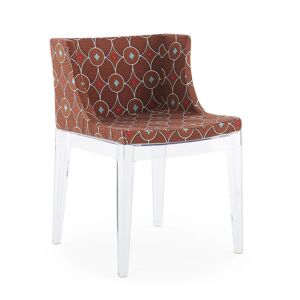 KARTELL fauteuil MADEMOISELLE RUBELLI QUATREFOIL (Base transparent, assise marron - Tissu et polycarbonate) - Publicité