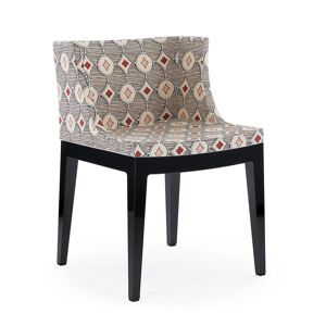 KARTELL fauteuil MADEMOISELLE RUBELLI QUATREFOIL (Base noire, siège crème - Tissu et polycarbonate) - Publicité