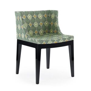 KARTELL fauteuil MADEMOISELLE RUBELLI QUATREFOIL (Base noire, siège pistache - Tissu et polycarbonate) - Publicité