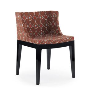 KARTELL fauteuil MADEMOISELLE RUBELLI QUATREFOIL (Base noire, siège marron - Tissu et polycarbonate) - Publicité