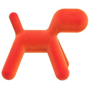 MAGIS chien abstrait PUPPY SMALL VELVET (Orange - Polyéthylène effet velours)