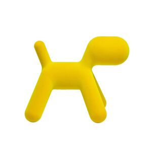 MAGIS chien abstrait PUPPY SMALL VELVET (Jaune - Polyéthylène effet velours)