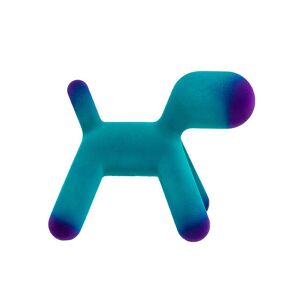MAGIS chien abstrait PUPPY SMALL VELVET (Turquoise / Violet - Polyéthylène effet velours)