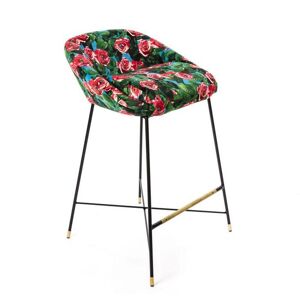 Tabouret rembourré TOILETPAPER STOOL (Roses - Tissu en polyester, Structure en bois, polyuréthane et métal)