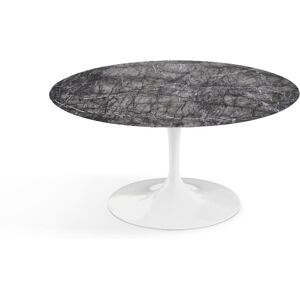 KNOLL table basse ronde TULIP Ø 91 cm collection Eero Saarinen (Base blanche / plateau gris Carnico - marbre et aluminium)