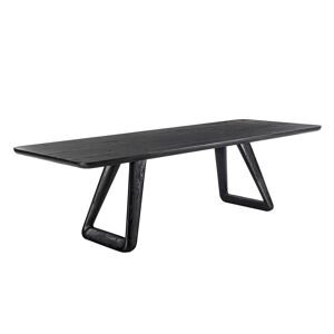 RIVA 1920 table rectangulaire SOSPIRO TABLE 260 x 100 cm (Chêne sans noeuds pigmenté noir total - bois massif)