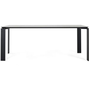 KARTELL table FOUR CERAMIC 190x90xH73 cm (Blanc - Grès finition Marbre et acier verni noir) - Publicité