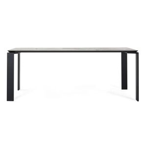 KARTELL table FOUR CERAMIC 190x90xH73 cm (Nature Tundra - Grès finition Marbre et acier verni noir) - Publicité
