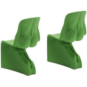 CASAMANIA set de 2 chaises HIM (Vert opaque Pantone 3539 C - Polyethylene)