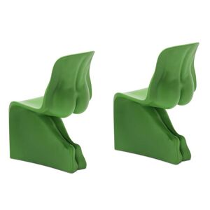 CASAMANIA set de 2 chaises HER (Vert opaque Pantone 3539 C - Polyethylene)