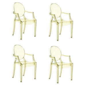 KARTELL set de 4 chaises LOUIS GHOST (Jaune - Polycarbonate 2.0 à partir de matière première renouvelable) - Publicité