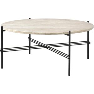 GUBI Table basse TS Outdoor travertin blanc-noir - Publicité