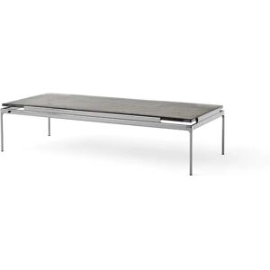 &Tradition Table basse Sett LN12 Smoked cast glass-dark chrome - Publicité