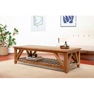 PIB Grande table basse en bois avec rangement Cadynam