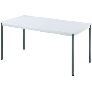 SETAM Table rectangulaire L.1400 x P.700 mm gris clair et anthracite