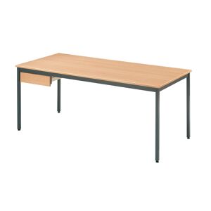 SETAM Table rectangulaire L.1800 x P.800 mm hetre et anthracite