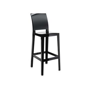 KARTELL Tabouret haut - ONE MORE PLEASE Polycarbonate Noir brillant L 38cm x P 46cm x H 110cm,  Assise H 75cm - Publicité