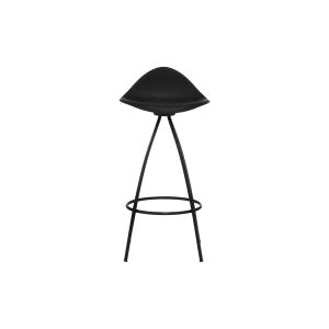 Tabouret haut - ONDA Noir  L 41,5 x P 34,5 x H 82,5 cm, assise H 66 cm Polypropylène, acier noir